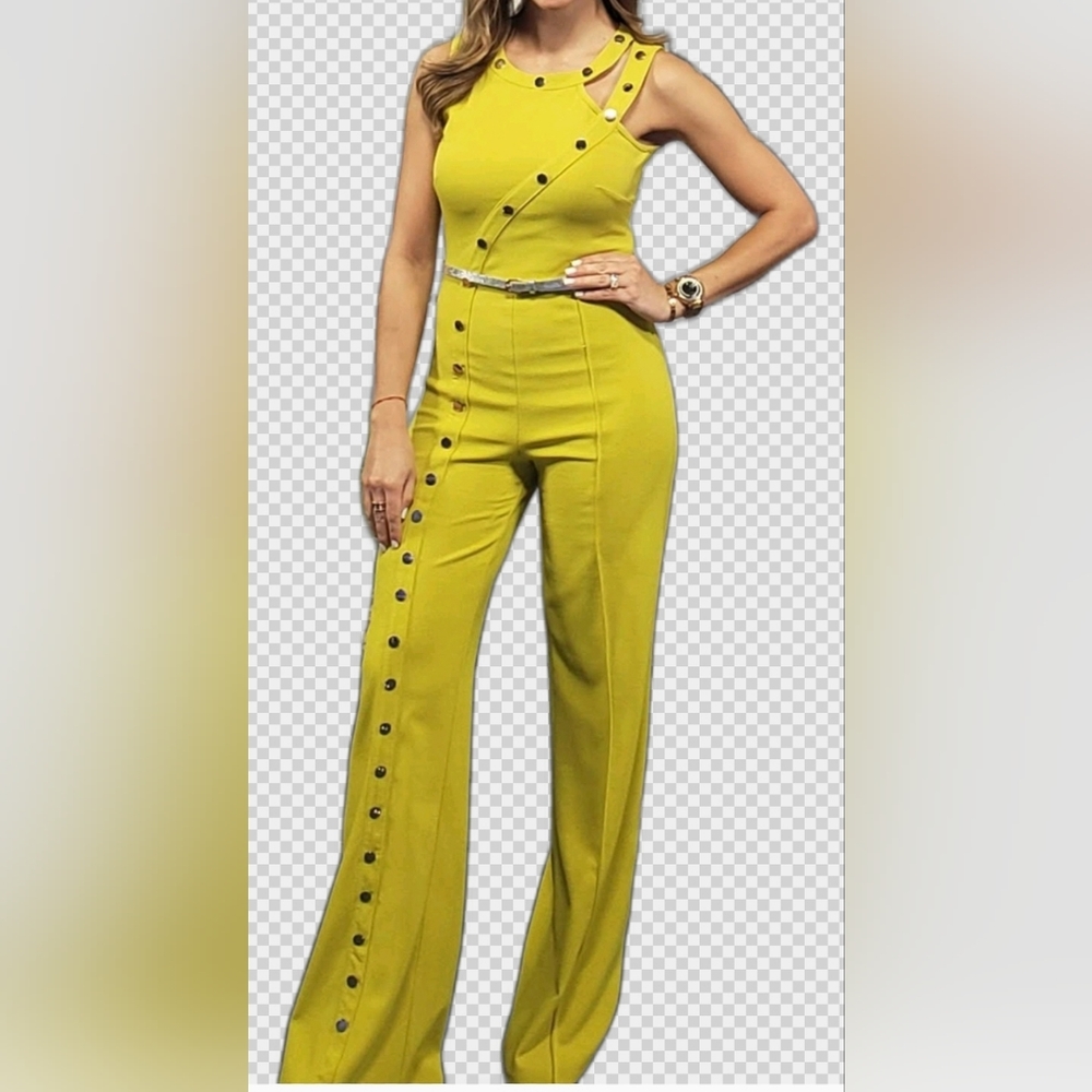 Valentine Jumpsuit Lime Green/Yellow Small